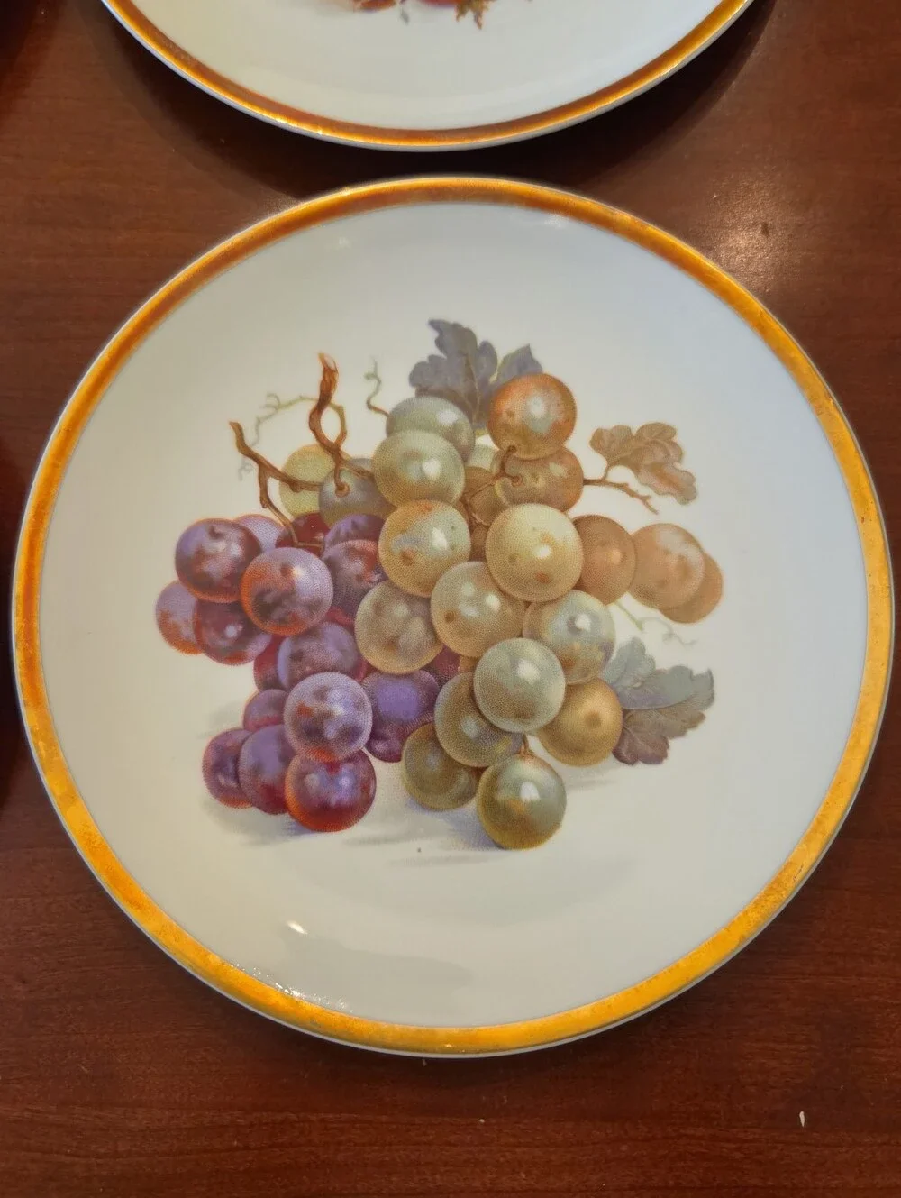 Set of 4 Vtg Golden Crown E&R Orchard Fruit 7.75
